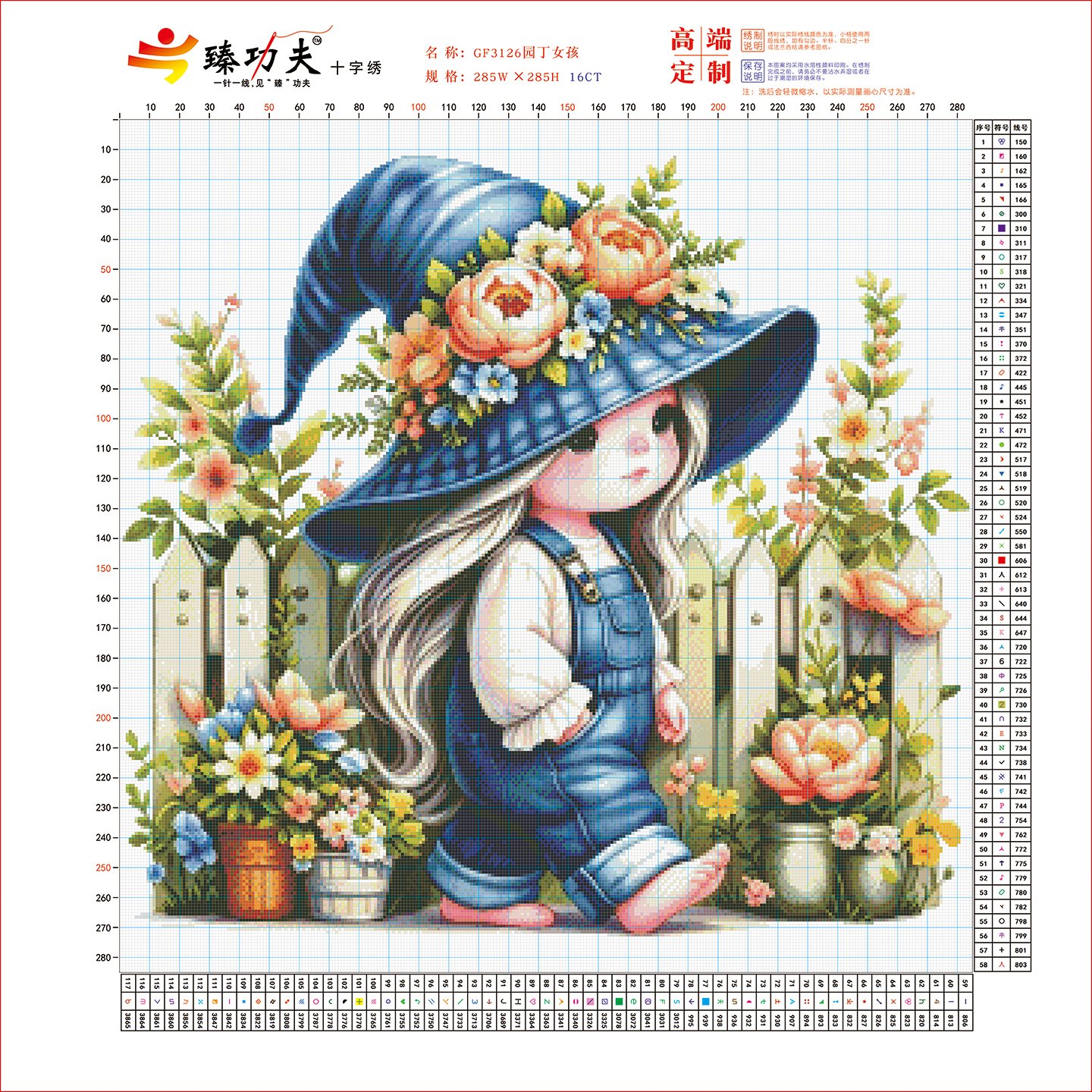 GF3126 Gardener Girl Cross-Stitch Kit