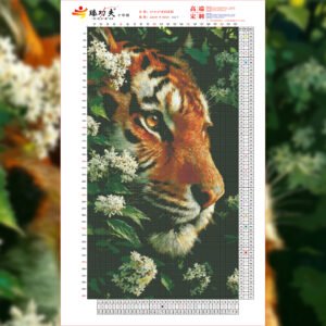 GF3127 Tiger Among Flowers Cross-Stitch Kit