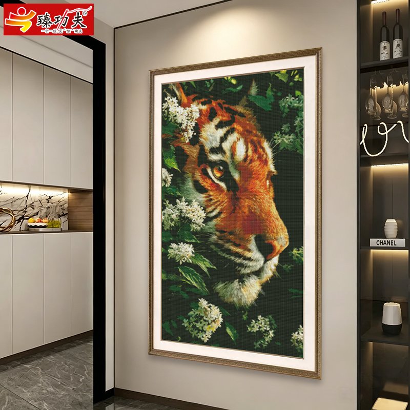 GF3127 Tiger Among Flowers Cross-Stitch Kit - 图片 4