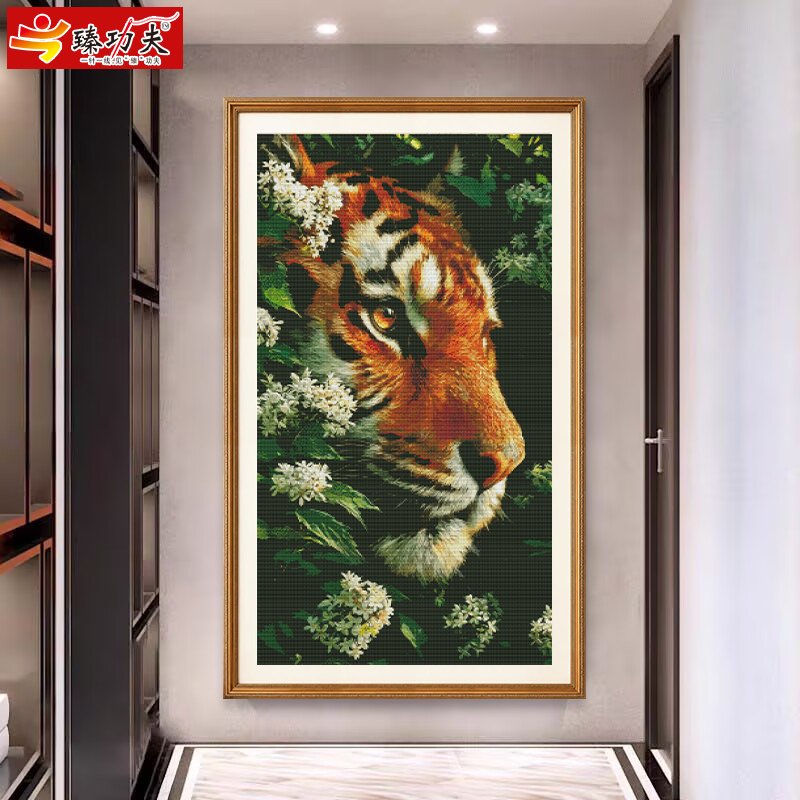 GF3127 Tiger Among Flowers Cross-Stitch Kit - 图片 7