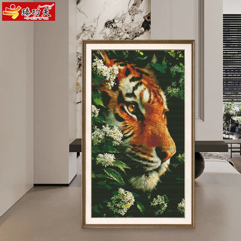 GF3127 Tiger Among Flowers Cross-Stitch Kit - 图片 8