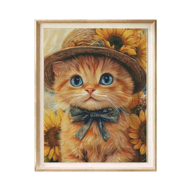 GF3128 Straw Hat Kitten Cross-Stitch Kit - 图片 10