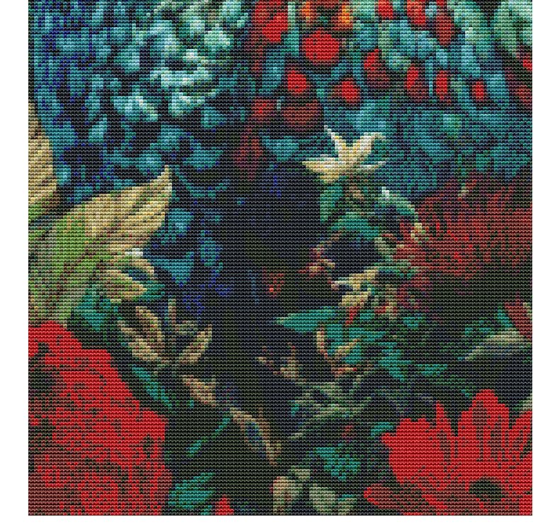 GF3129 Azure Feather Eagle cross-stitch detail 4