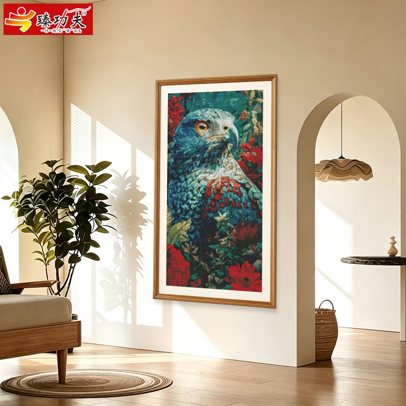 GF3129 Azure Feather Eagle Cross-Stitch Kit - 图片 4