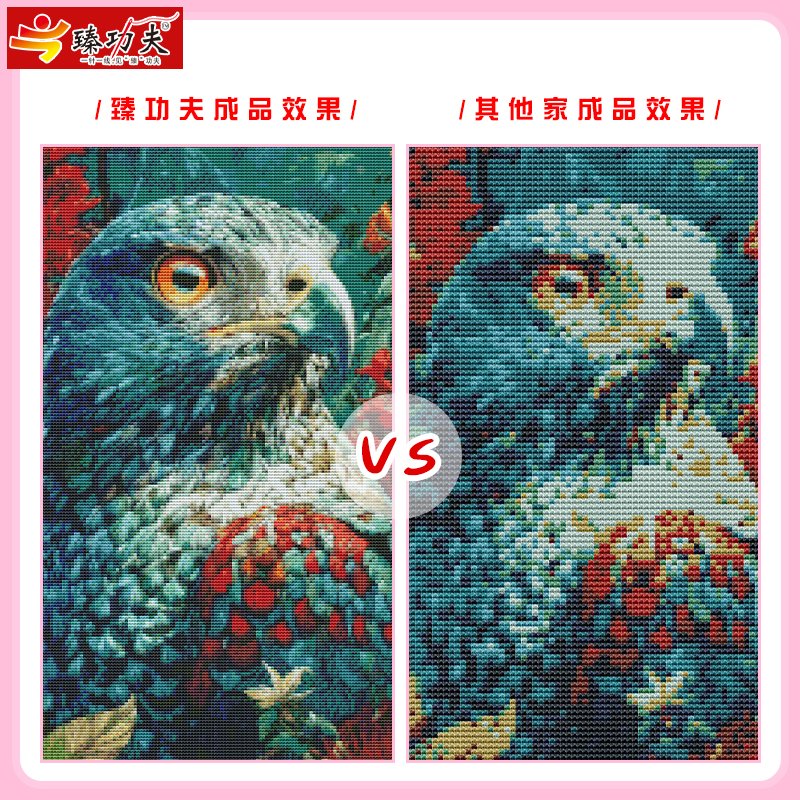 GF3129 Azure Feather Eagle Cross-Stitch Kit - 图片 6