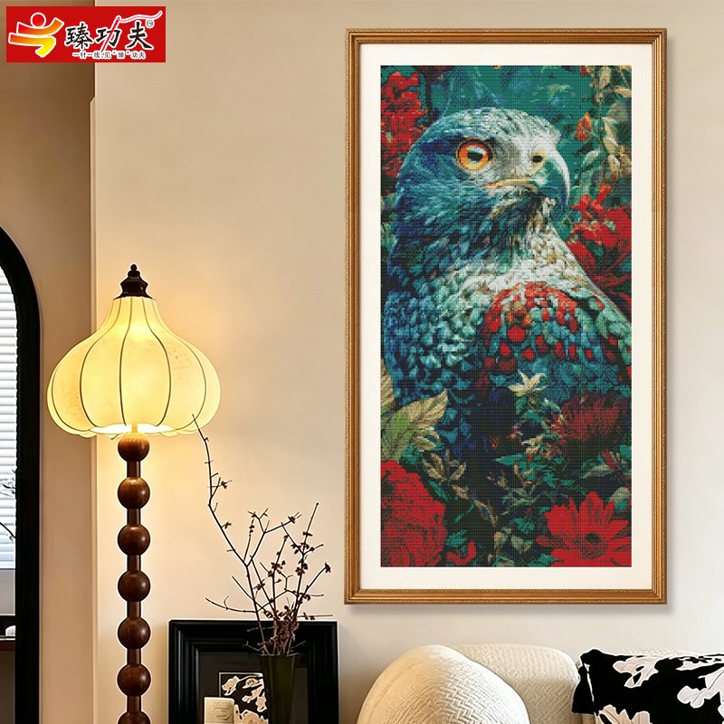 GF3129 Azure Feather Eagle Cross-Stitch Kit - 图片 7