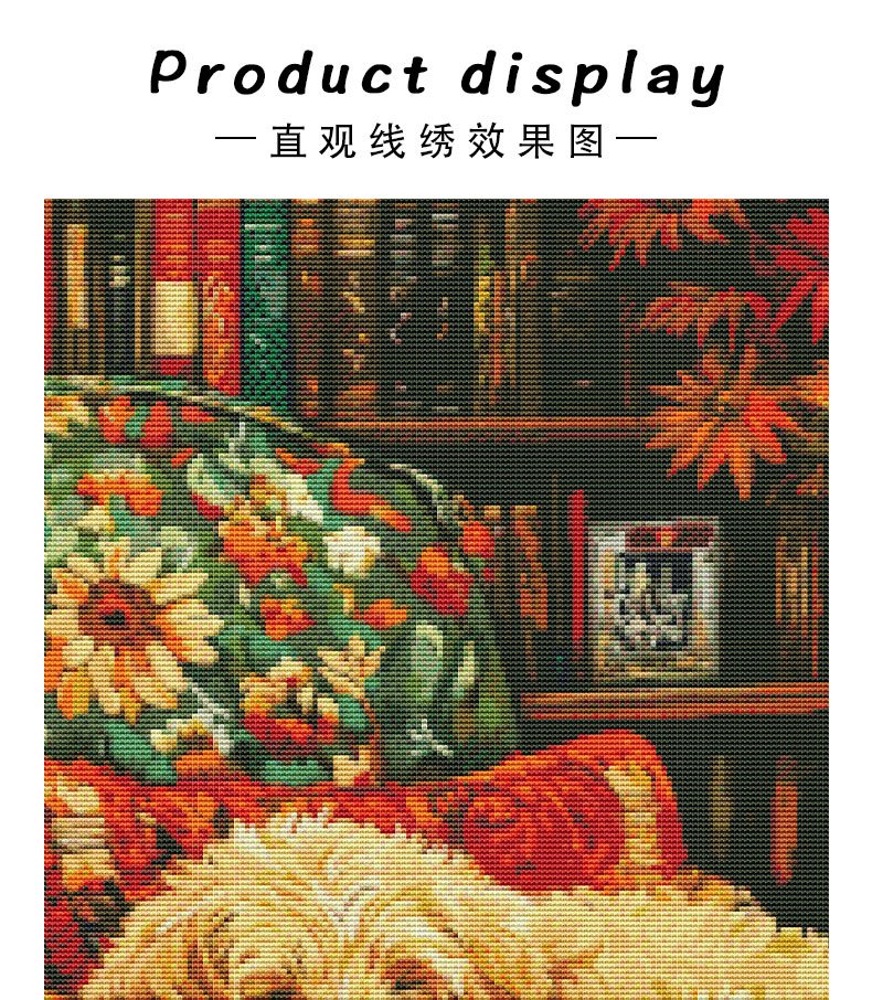 GF3130 Lazy Afternoon cross-stitch detail 3