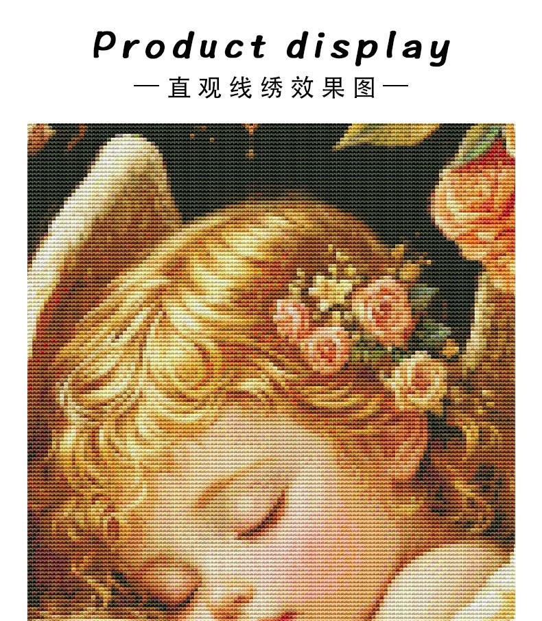 GF3132 Angel cross-stitch detail 3