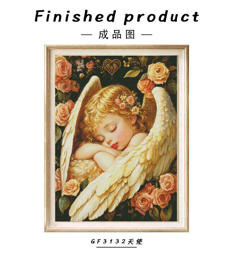 GF3132 Angel cross-stitch detail 6