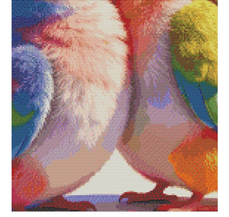GF3133 Colorful Feather Companions cross-stitch detail 4