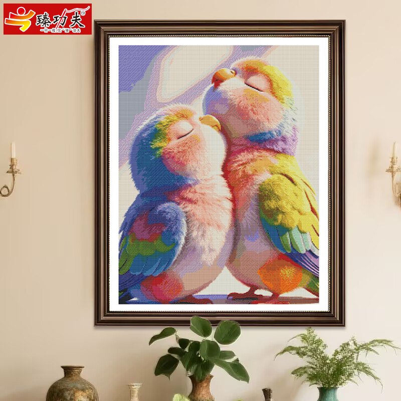 GF3133 Colorful Feather Companions Cross-Stitch Kit - 图片 7